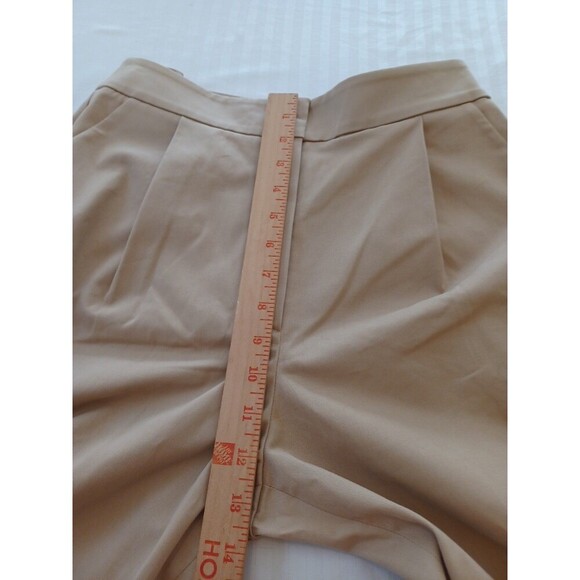 Anthropologie Exquise NWT high rise rolled hem pleated chino pants S minimalist - Picture 13 of 15